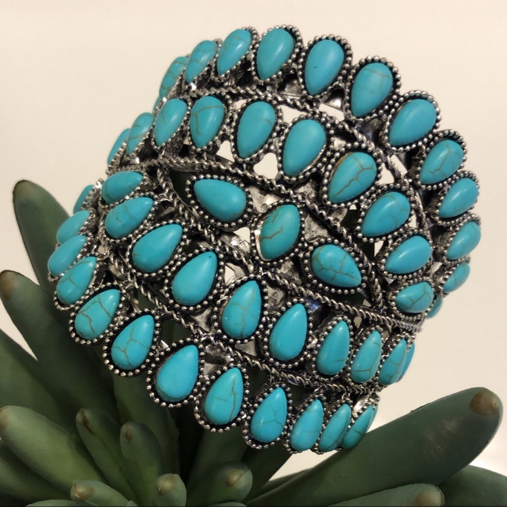 Faux Turquoise Cuff